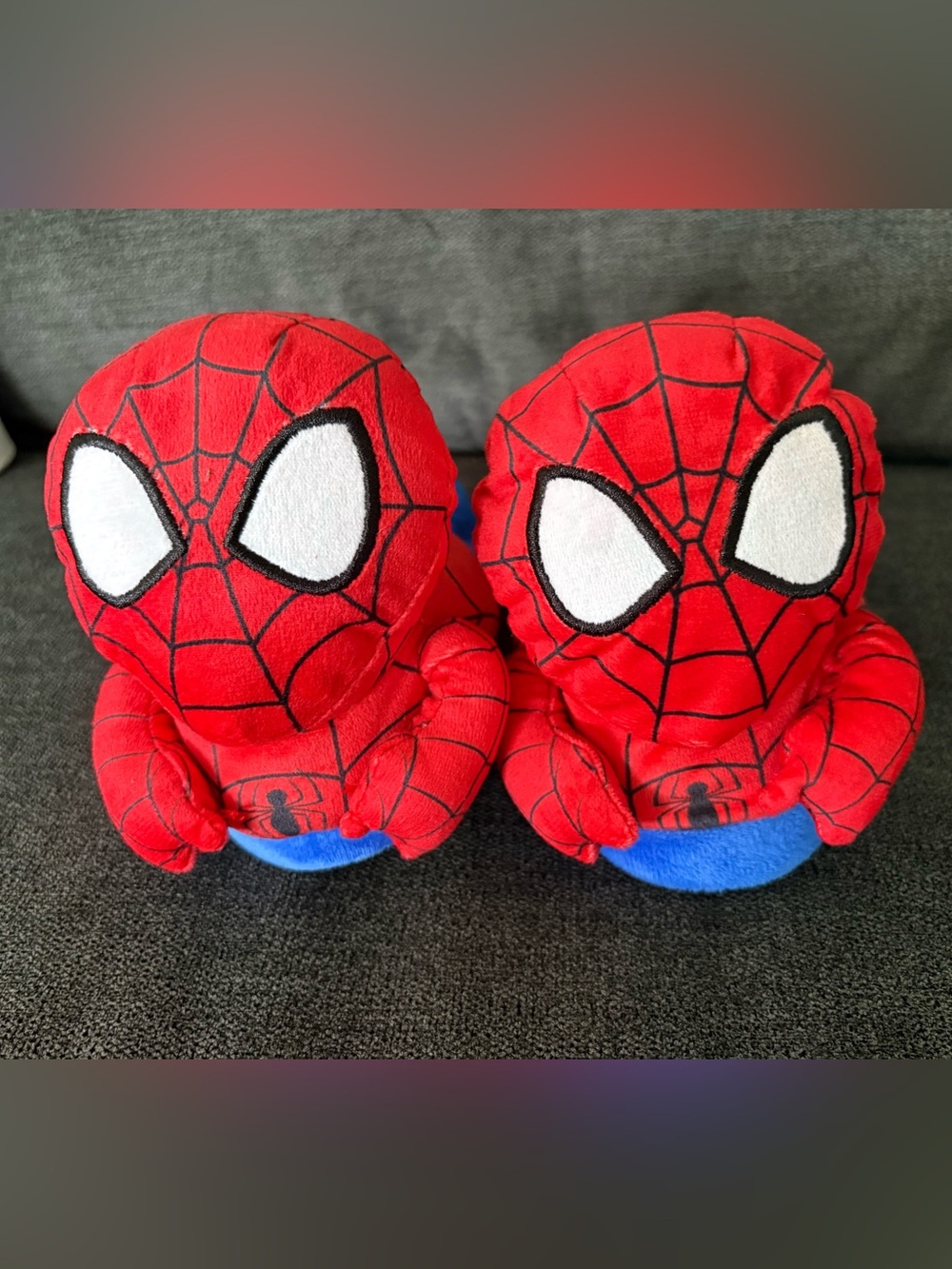 Marvel Kids Spider-Man Plush Slippers in Red, White & Blue